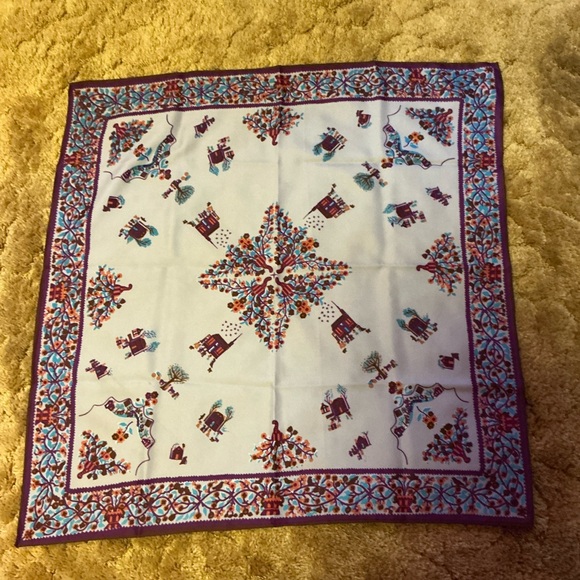 Vintage Multicolor Patterned Scarf - Picture 6 of 8